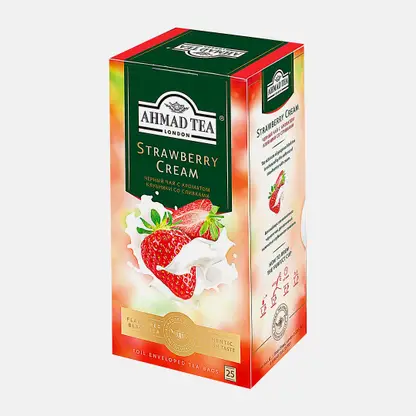 Чай черный Ahmad Tea клубника-сливки 25пак 37.5г