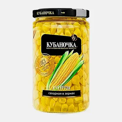 Кукуруза сахарная в зернах Кубаночка 360г