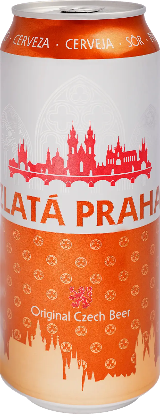 Светлое пиво фильтрованное Zlata Praha 4.7% 500мл