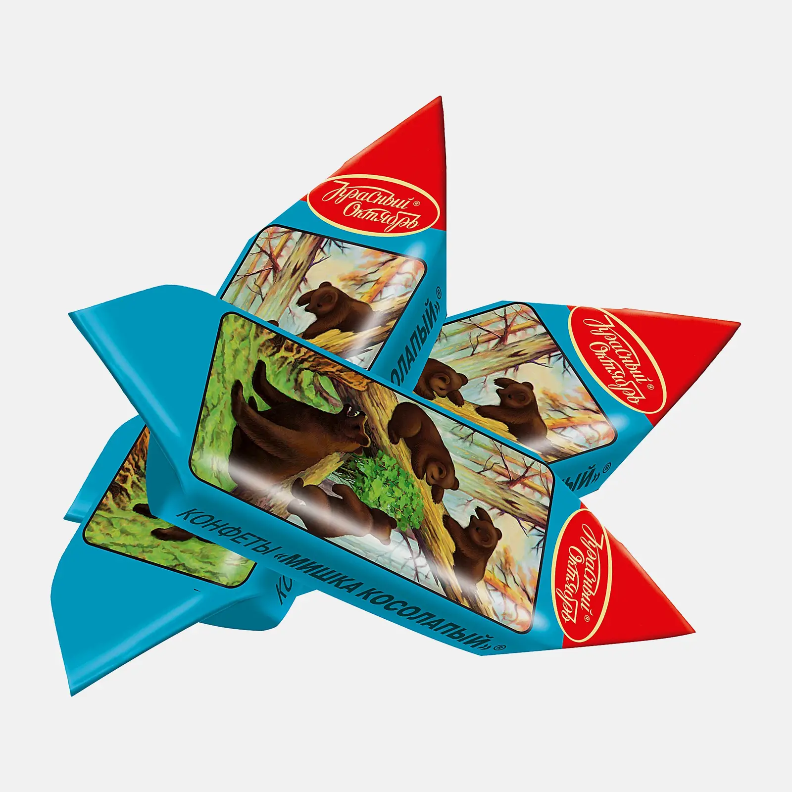 Изображение товара Конфеты вафельные Мишка косолапый от Красный Октябрь 300 г с ореховым пралине