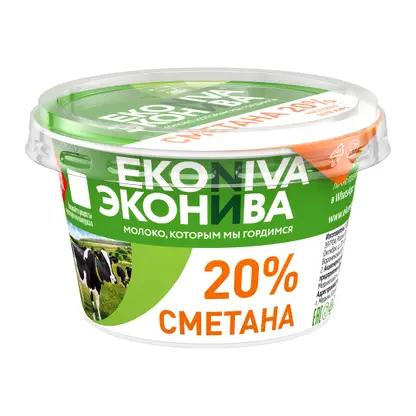 Изображение товара Сметана ЭкоНива 20% 180г