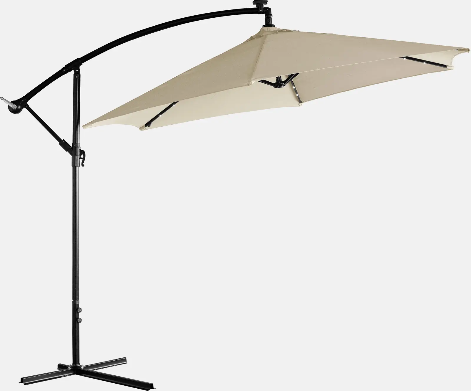 Зонт для террас с LED боковая опора d-2.7м в ассортименте