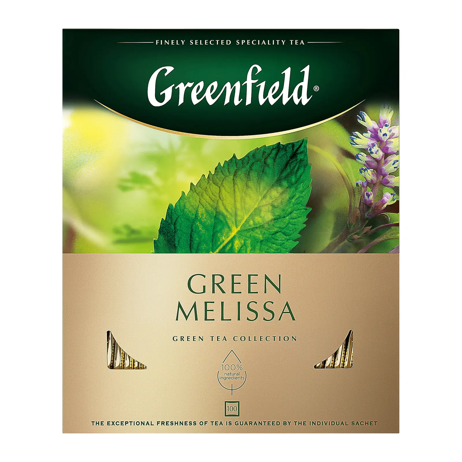 Изображение товара Чай зеленый Greenfield Green Melissa 100 пакетиков