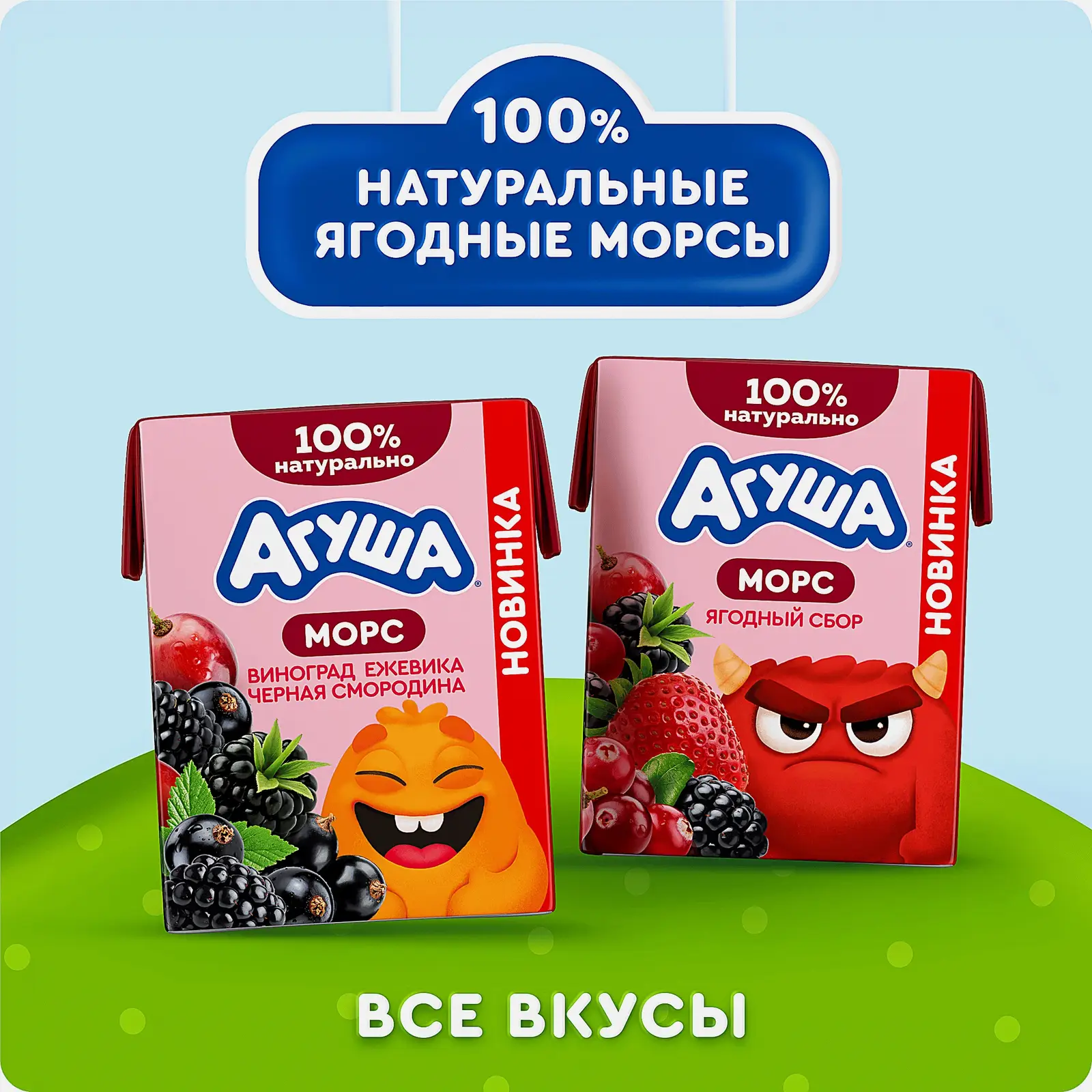 Морс виноград-ежевика-черная смородина Агуша 200мл - фото 5