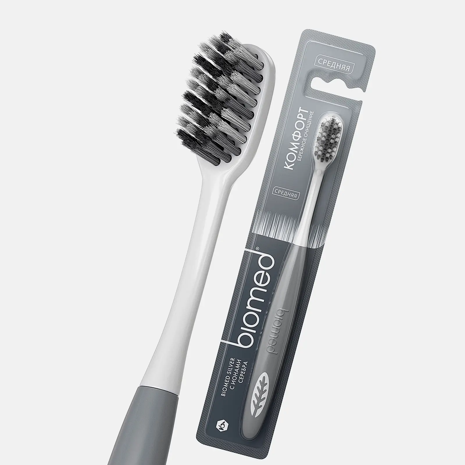 Зубная щетка Biomed Silver Medium средней жесткости в ассортименте - фото 6