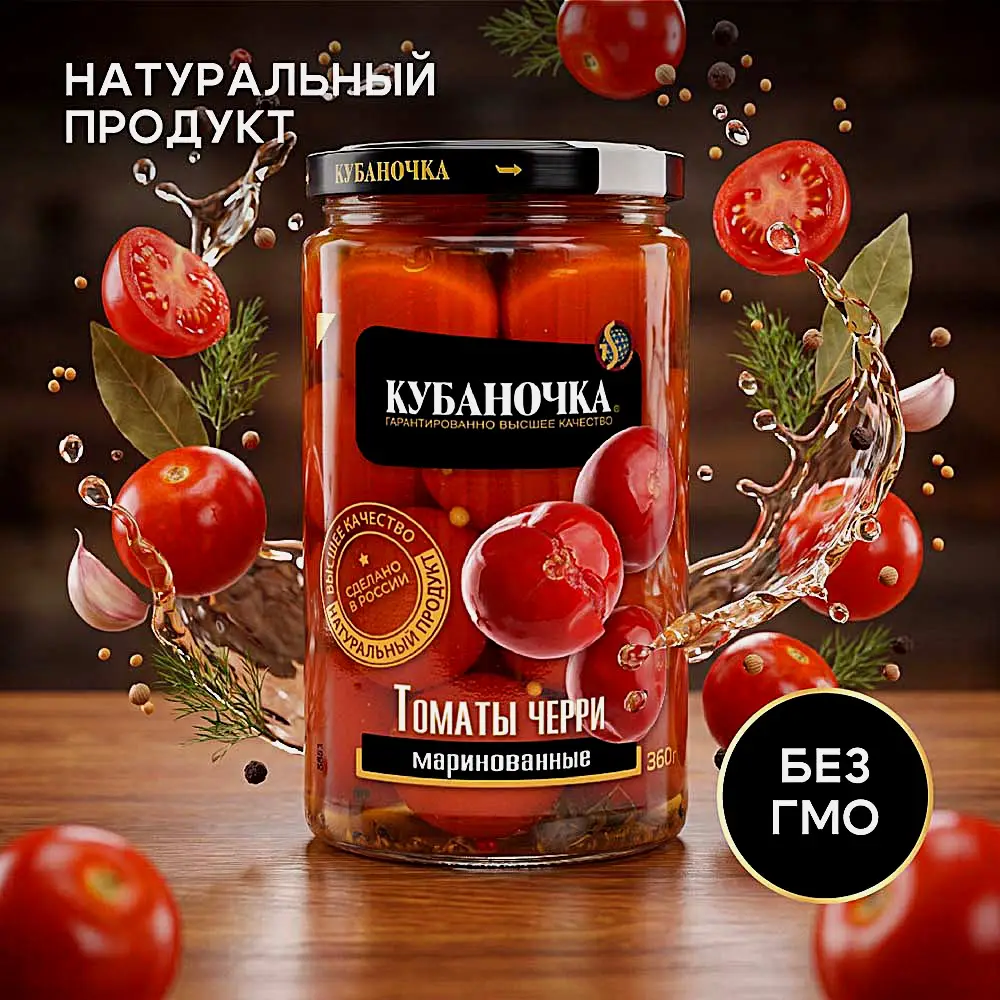Томаты маринованные Черри Кубаночка 360г - фото 2 Томаты маринованные Черри Кубаночка 360г - фото 2