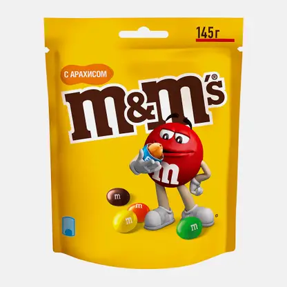 Драже M&M's с арахисом и молочным шоколадом 145г