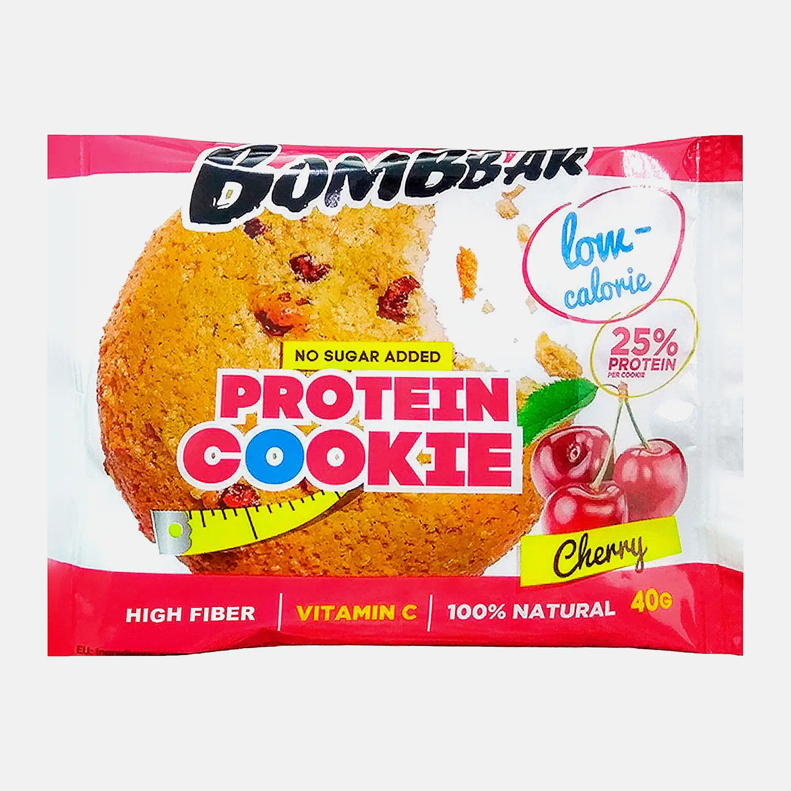 Изображение товара Протеиновое печенье Bombbar вишня без сахара 40г натуральное лакомство