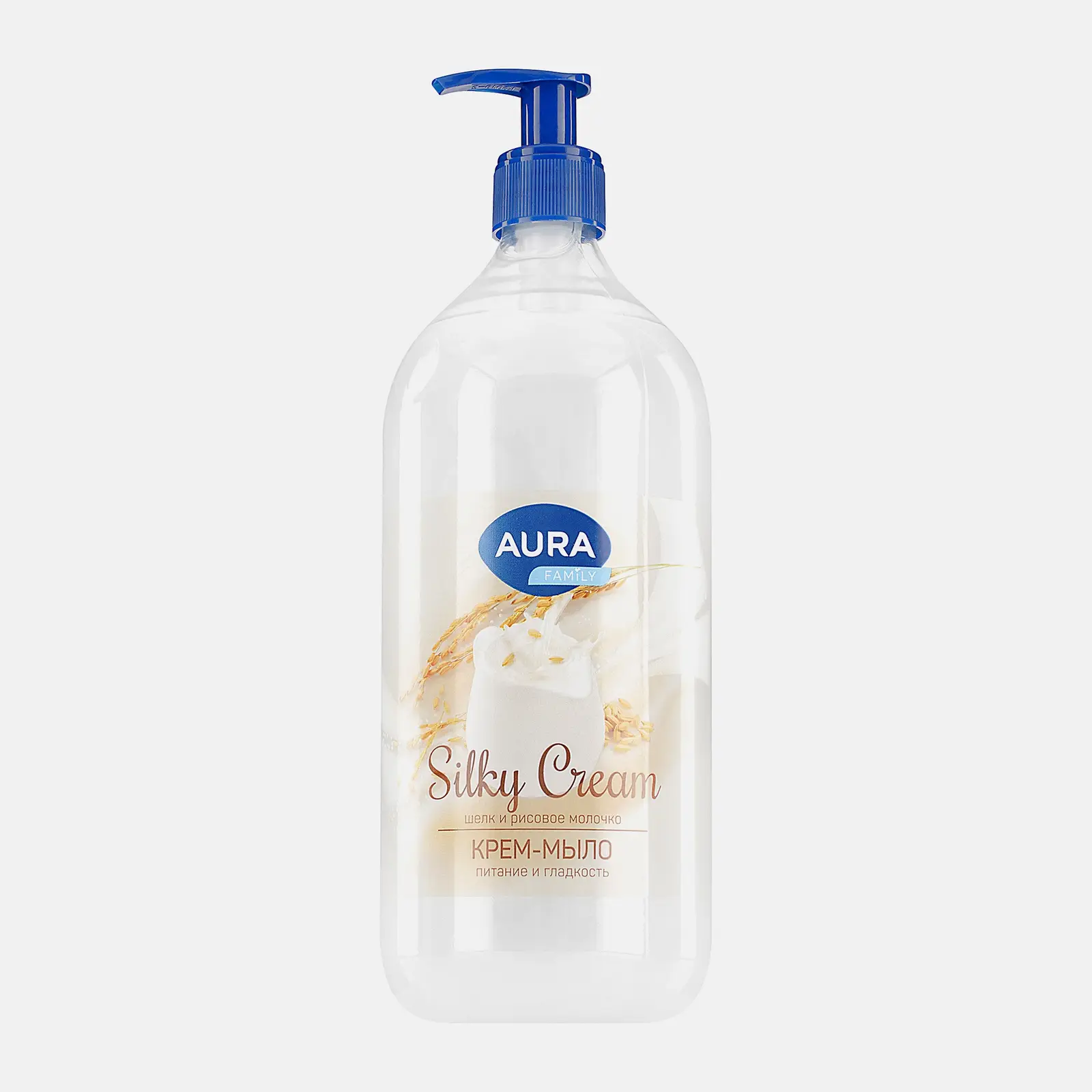 Крем-мыло Aura Silky Cream Шелк и рисовое молочко 1л Крем-мыло Aura Silky Cream Шелк и рисовое молочко 1л