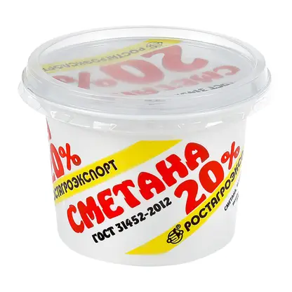 Изображение товара Сметана Ростагроэкспорт 20% 180г
