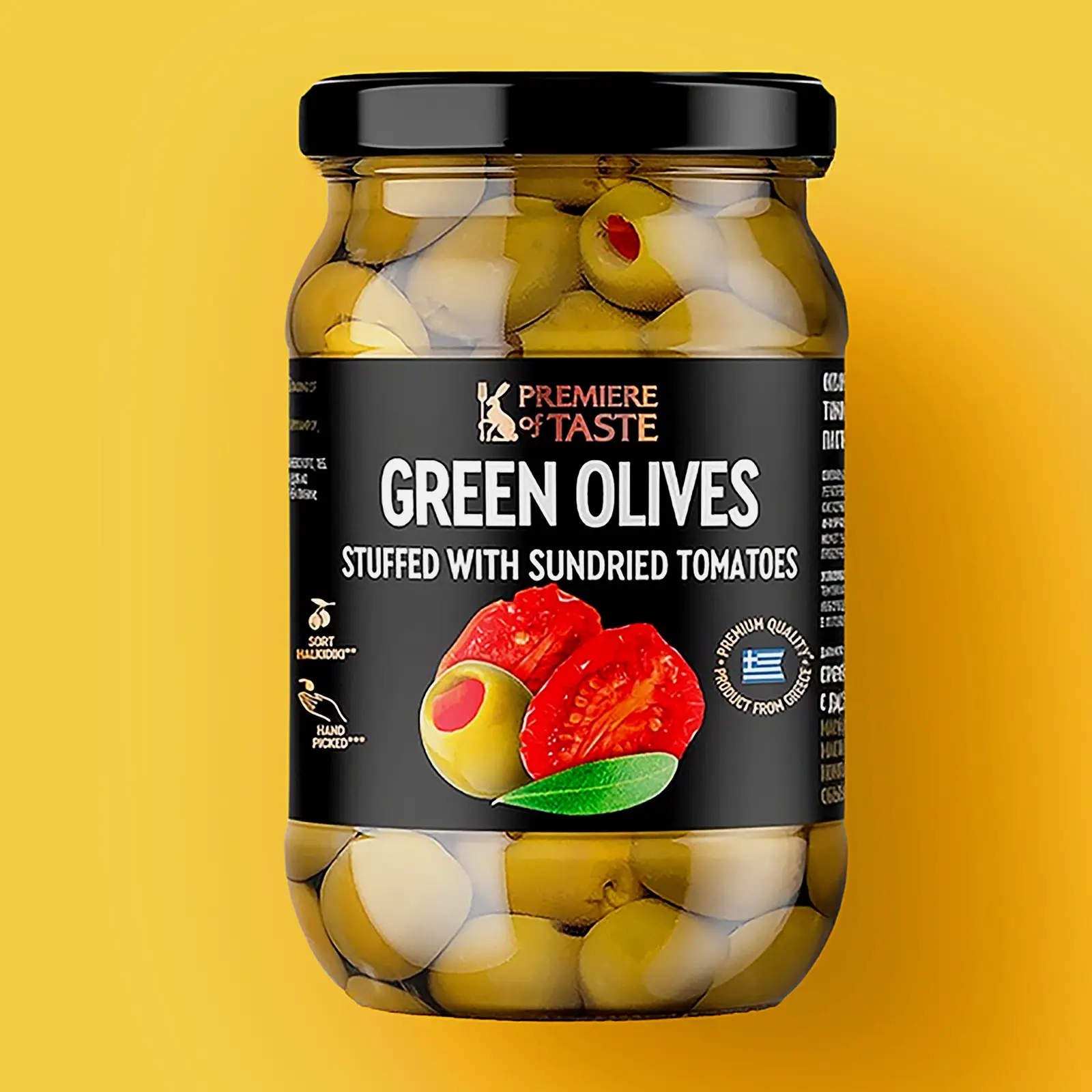 Оливки зелёные фаршированные вялеными помидорами Premiere of Taste 290г Оливки зелёные фаршированные вялеными помидорами Premiere of Taste 290г