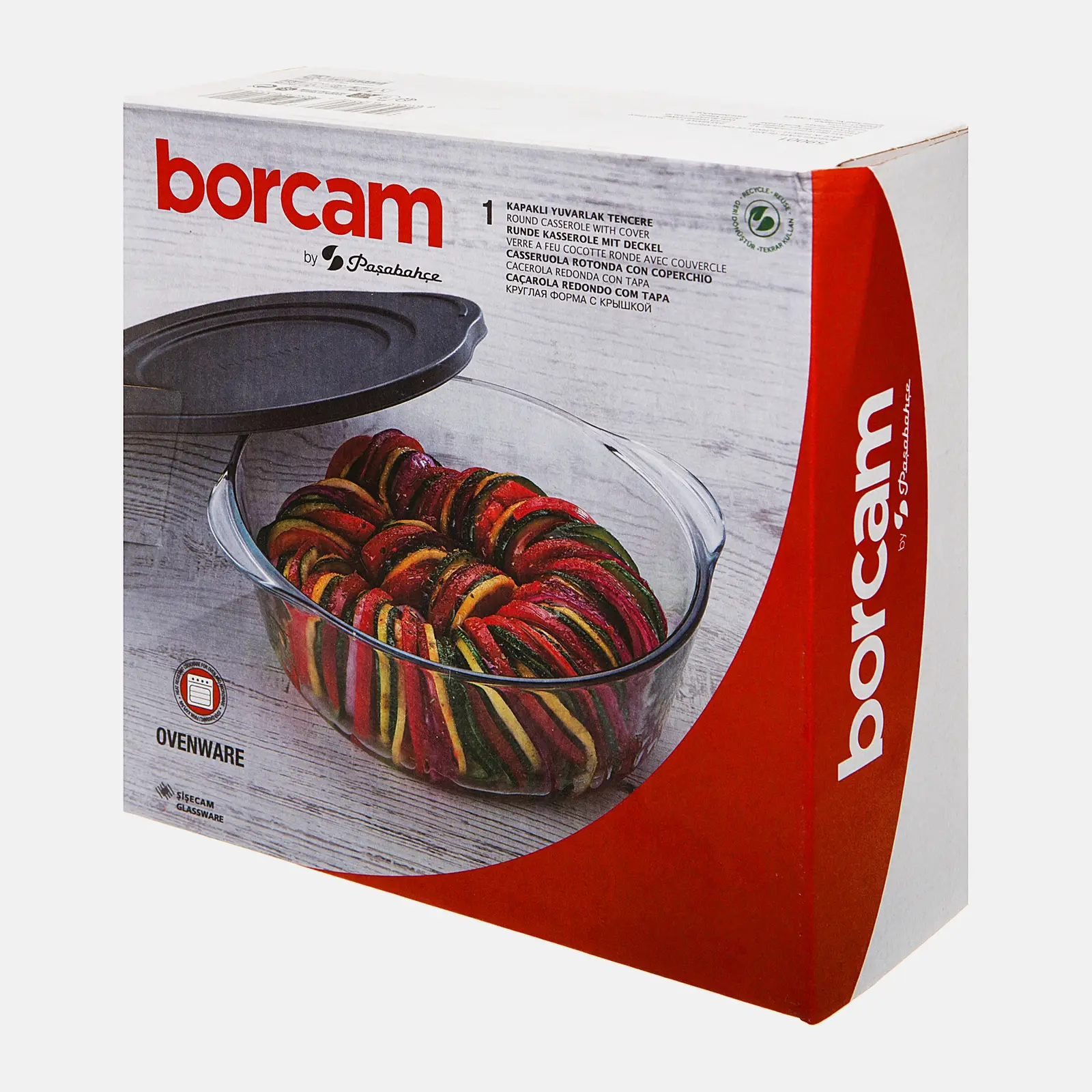 Кастрюля для запекания c пластиковой крышкой 2л Borcam - фото 3