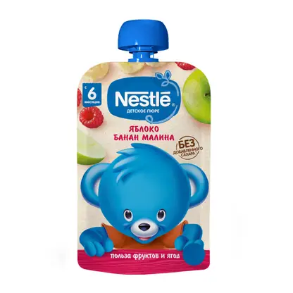 Изображение товара Пюре Nestle Яблоко Банан Малина с 6 месяцев 90г