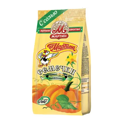 Изображение товара Семечки тыквенные от Мартина 100г жареные с солью