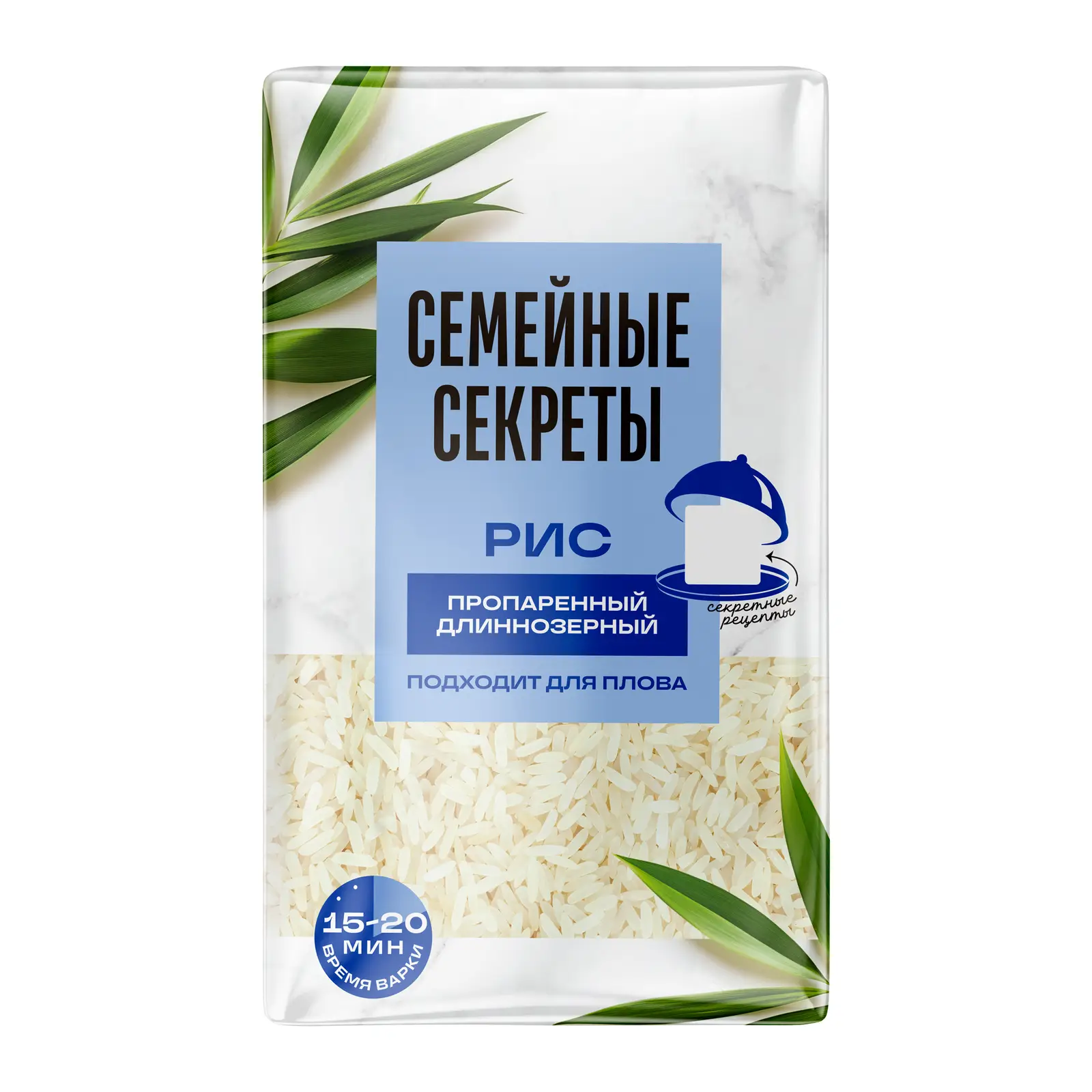 Изображение товара Длиннозерный пропаренный рис Семейные секреты Магнит 800г