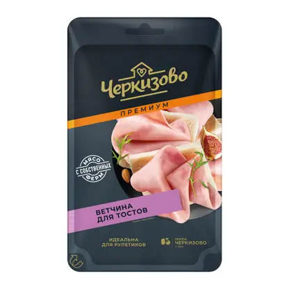 Изображение товара Ветчина Черкизово для тостов нарезка 100г