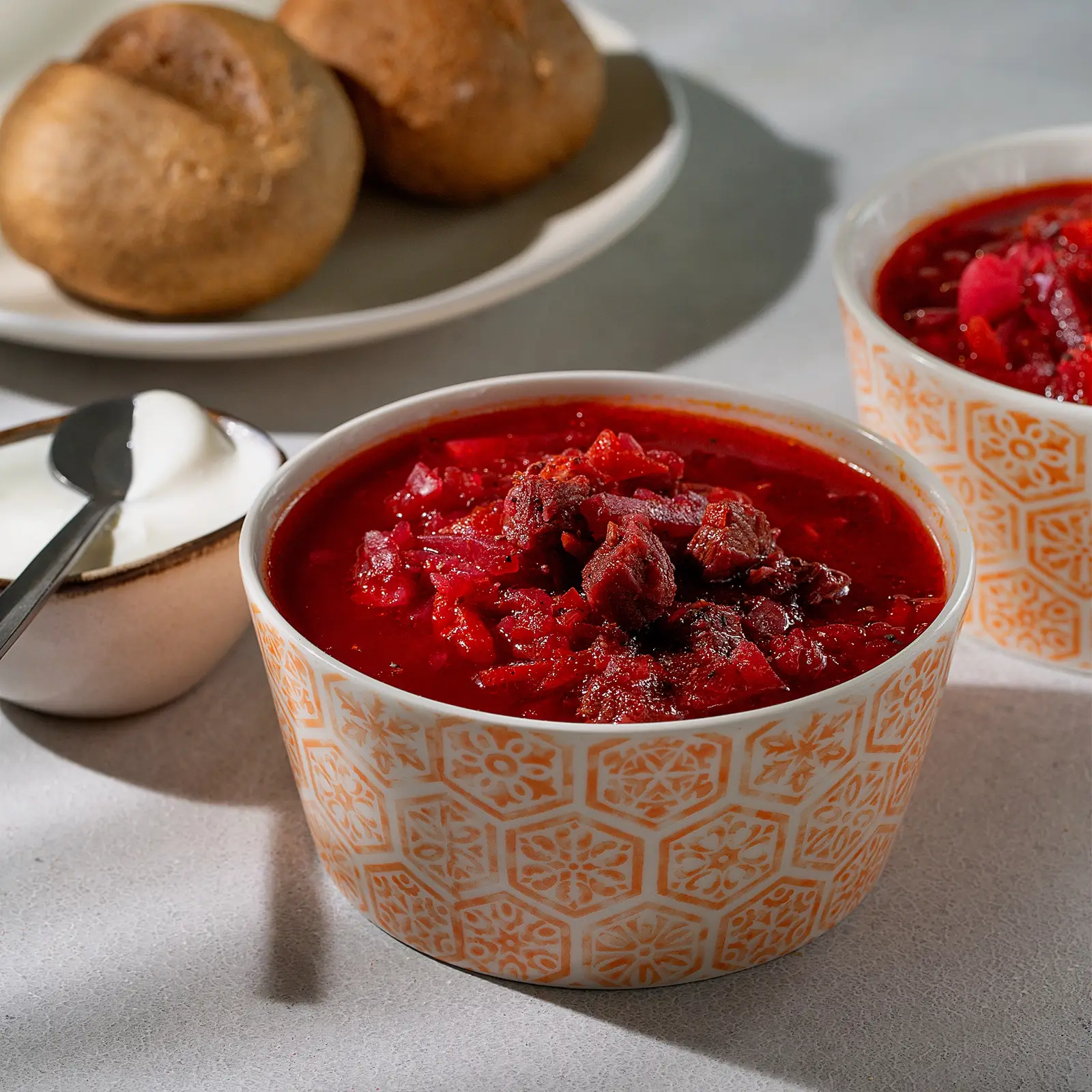 Изображение товара Борщ со свежей капустой и мясом М Кухня 250г домашний вкус быстрое приготовление