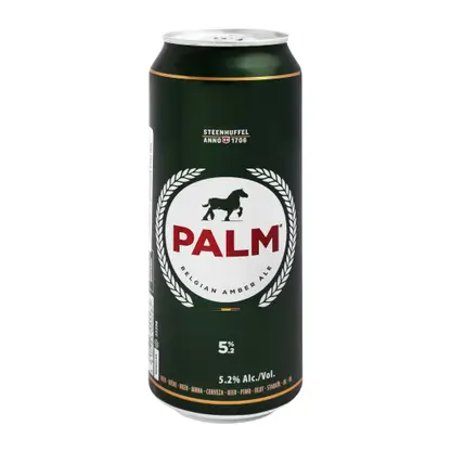Пиво фильтрованное Belgian Amber Ale Palm 5.2% 500мл