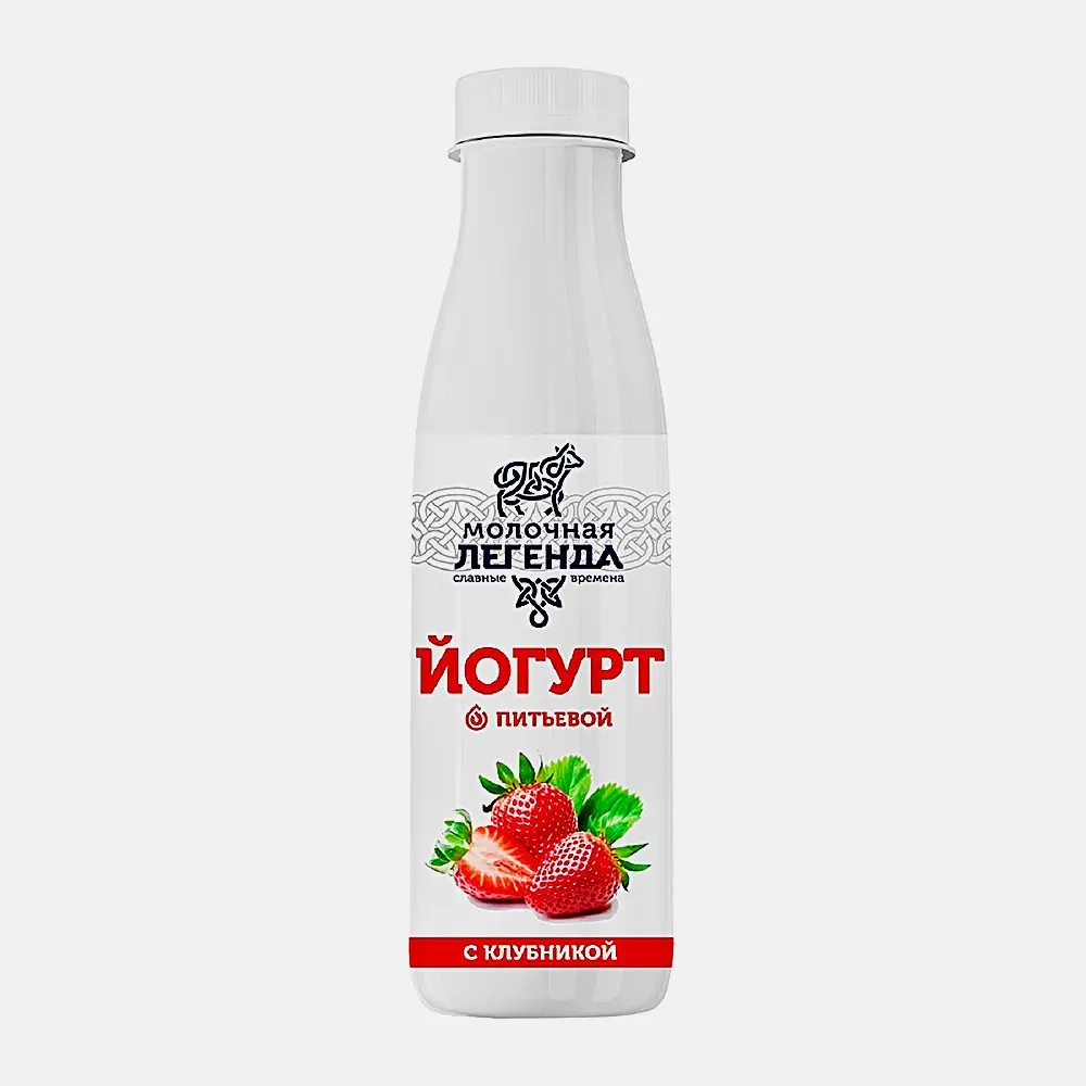 Йогурт Молочная легенда с клубникой 0.9% 270г