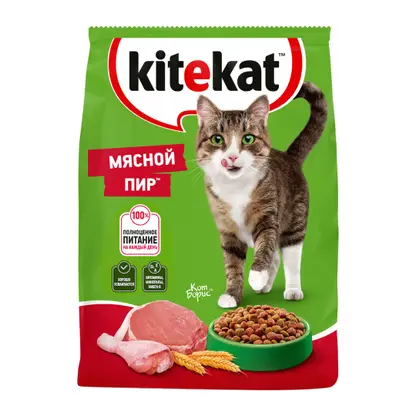 Изображение товара Сухой корм для кошек Мясной пир Kitekat 1.3кг
