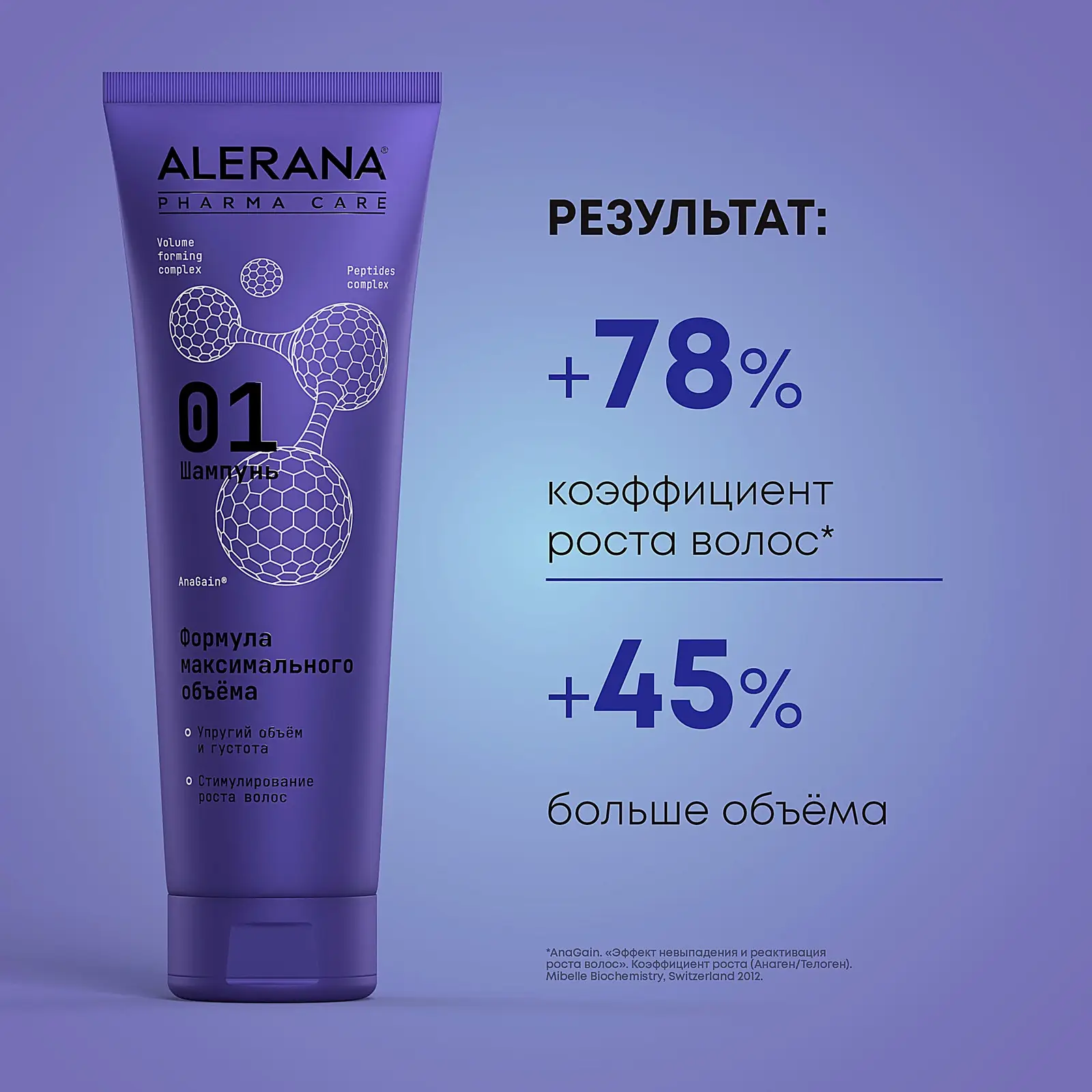 Шампунь Alerana Pharma Care для волос максимальный объем 260мл - фото 3 Шампунь Alerana Pharma Care для волос максимальный объем 260мл - фото 3