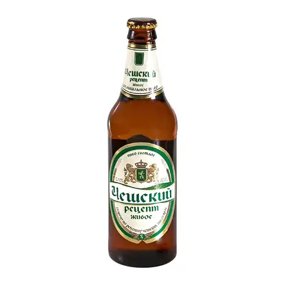 Пиво Чешский рецепт живое светлое фильтрованное непастеризованное 4.7% 450мл