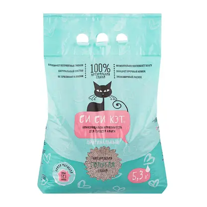 Изображение товара Комкующийся наполнитель для кошачьего туалета СиСиКэт 5.3л голубой