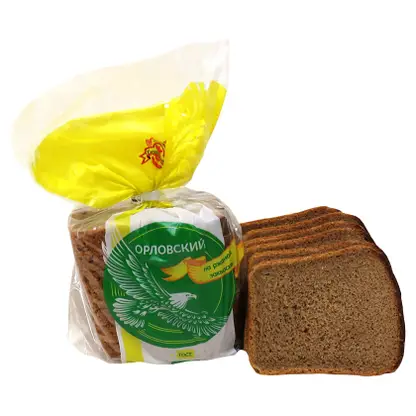 Изображение товара Хлеб Орловский ржано-пшеничный нарезанный Хлебокомбинат 350г
