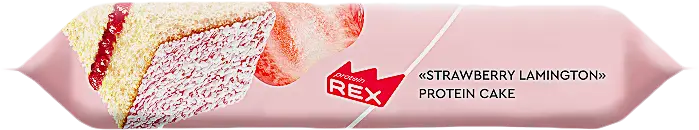 Пирожное протеиновое Ламингтон клубничный Proteinrex 50г - фото 2