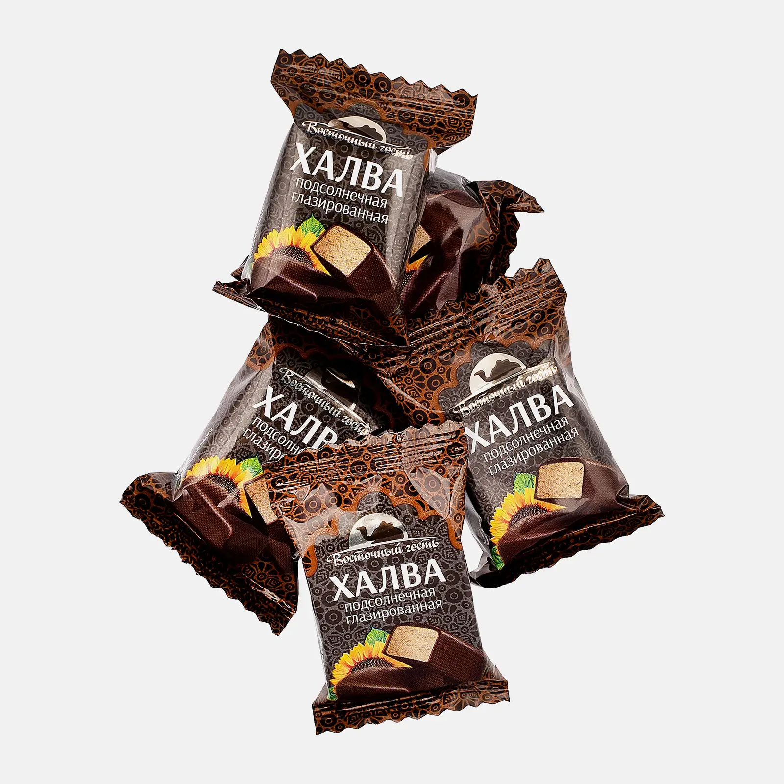 Изображение товара Конфеты Восточный гость Халва подсолнечная глазированная 300 г вкусное натуральное лакомство