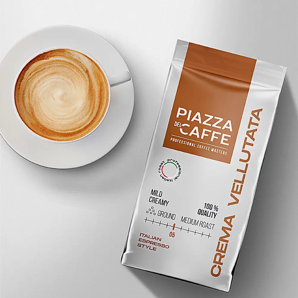 Кофе молочный Piazza Del Caffe Crema Vellutata жареный 250г