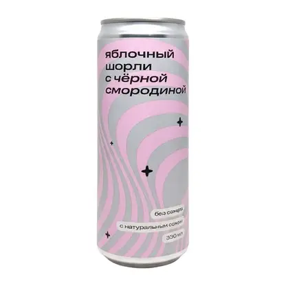 Изображение товара Яблочный шорли с черной смородиной Заряд 330мл