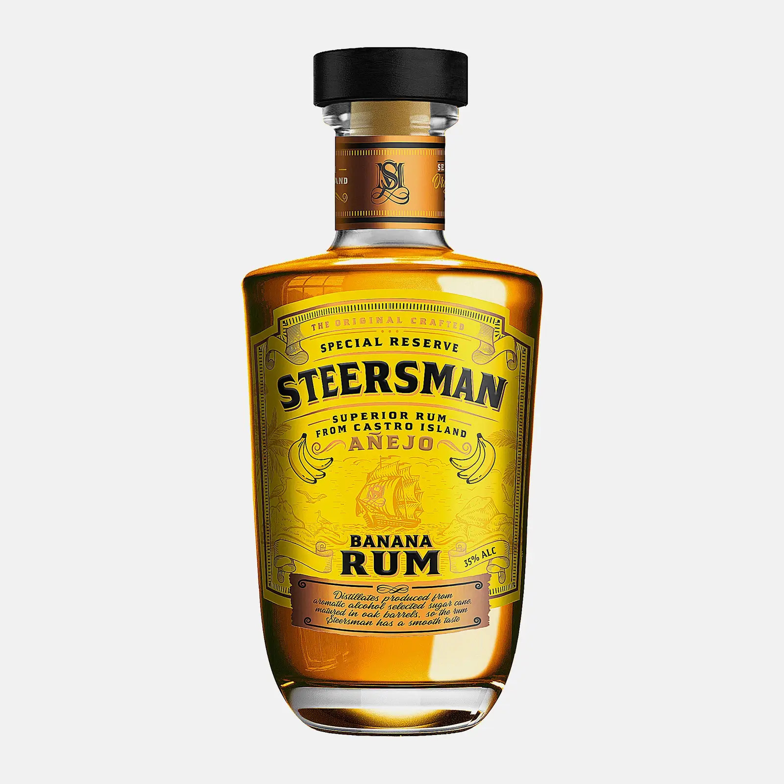 Изображение товара Коктейль ромовый Steersman Banana 35% 500 мл (Россия)