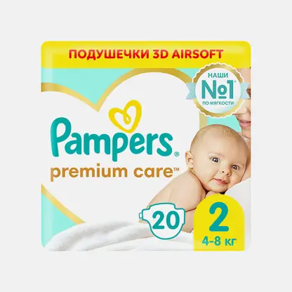 Подгузники Pampers Premium Care Mini р.2 4-8кг 20шт