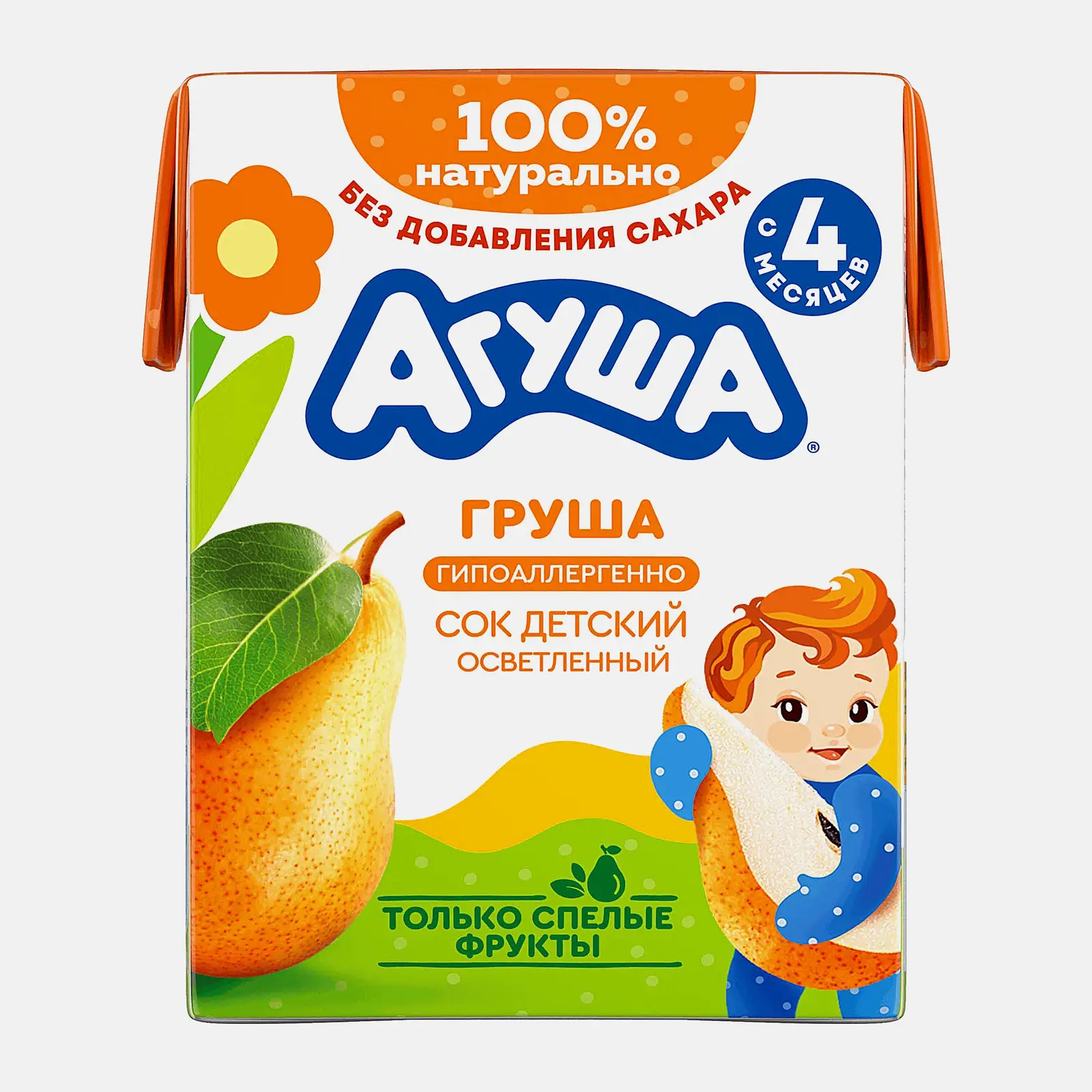 Изображение товара Детский грушевый сок с 4 месяцев Агуша 200мл