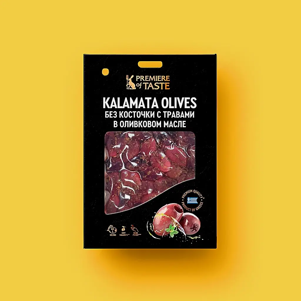 Изображение товара Каламата маринованные оливки с травами без косточки Premiere of Taste 150г