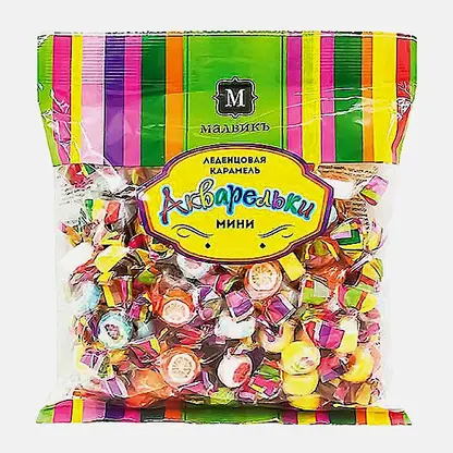 Карамель Малвикъ леденцовая Акварельки ассорти 180г