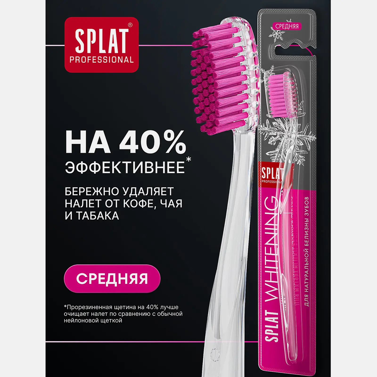 Зубная щетка Splat Professional Whitening средней жесткости в ассортименте - фото 6