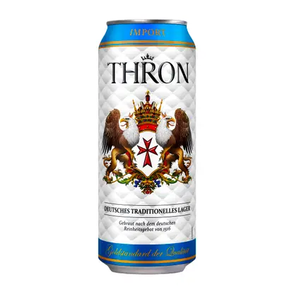 Пиво Thron Lager светлое фильтрованное 4.9% 500мл