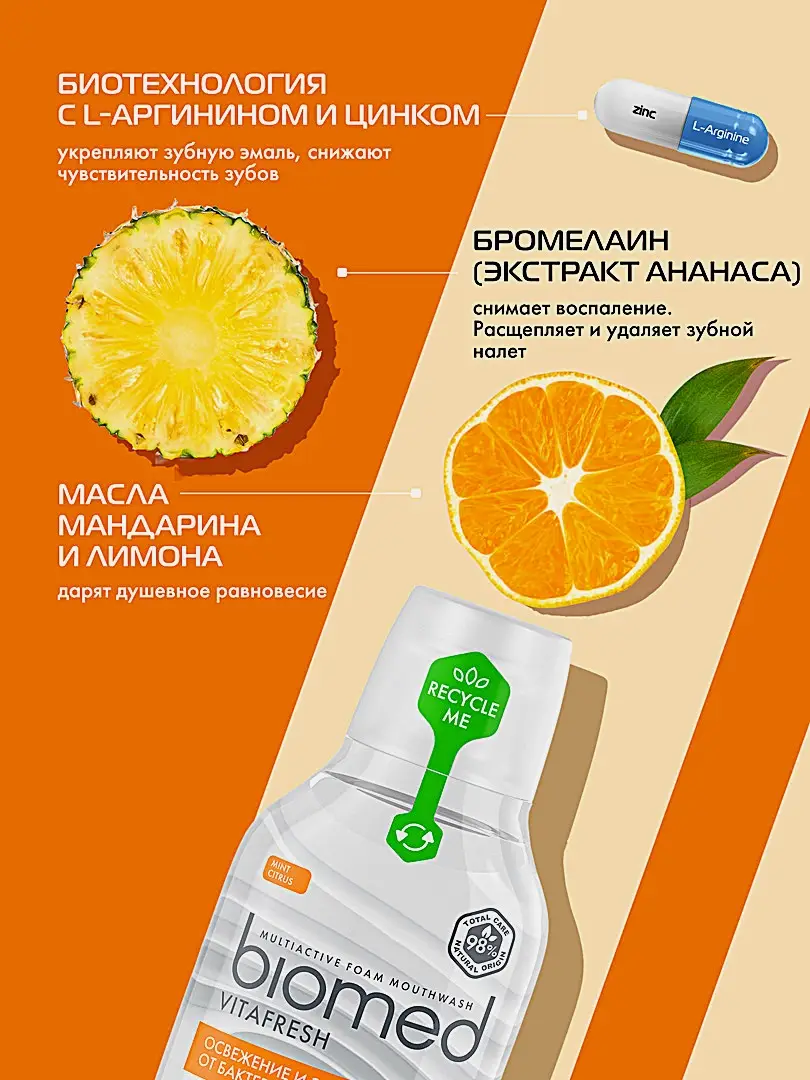 Ополаскиватель для полости рта Biomed Vitafresh 250мл