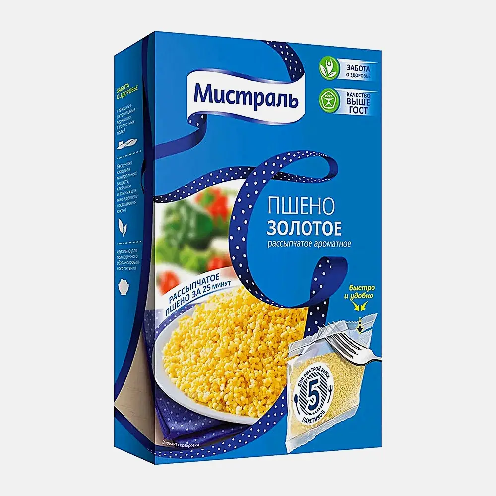 Пшено золотое Мистраль 400г - фото 2