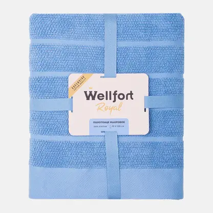 Махровое полотенце 70*120см синее Royal Wellfort Piksie