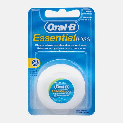 Зубная нить Oral-B Essential Floss невощеная/мятная 50м