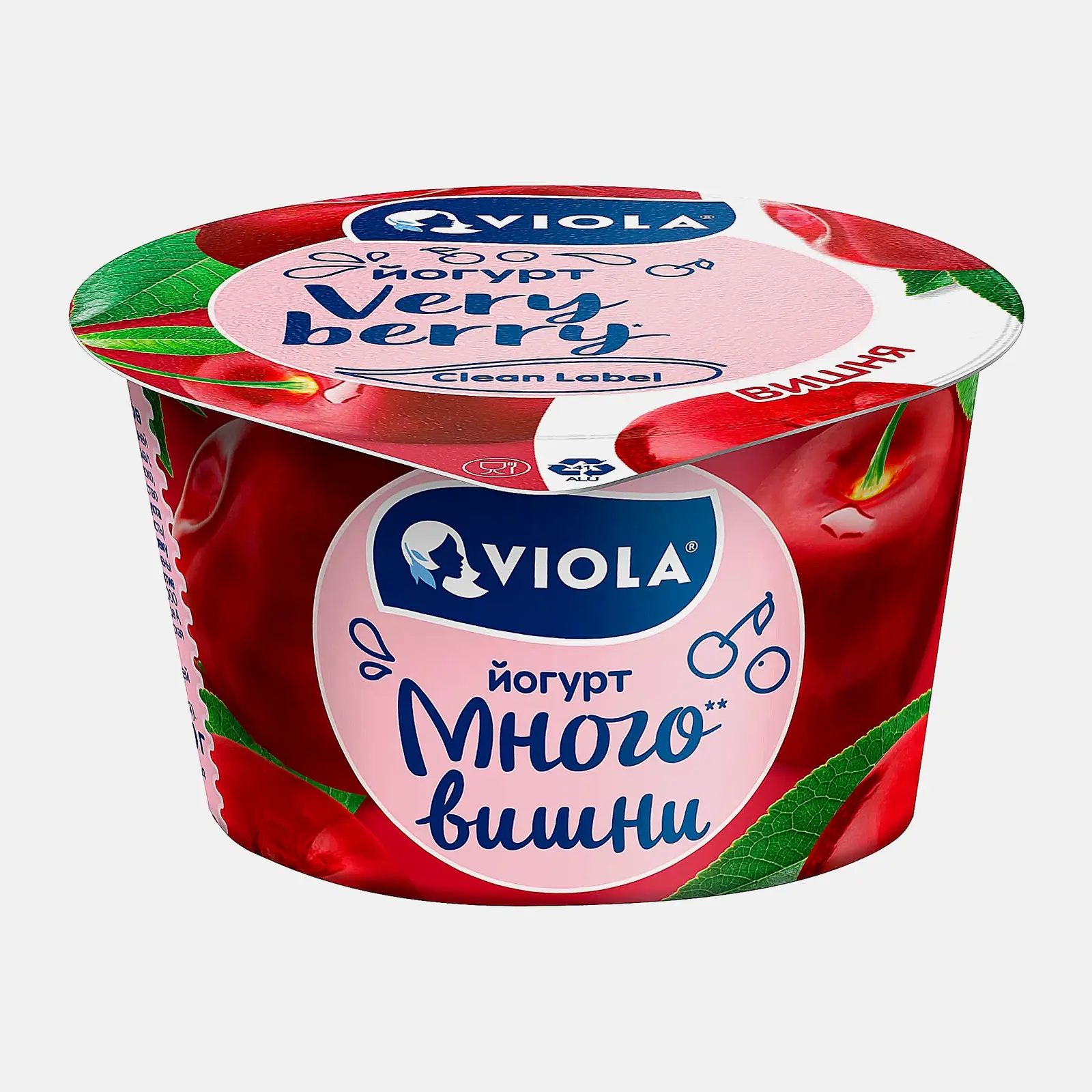 Изображение товара Йогурт Viola Very Berry вязкий вишня пастеризованный 2.6% 180г