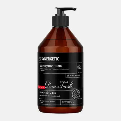 Мужской шампунь-гель для душа Synergetic 750мл
