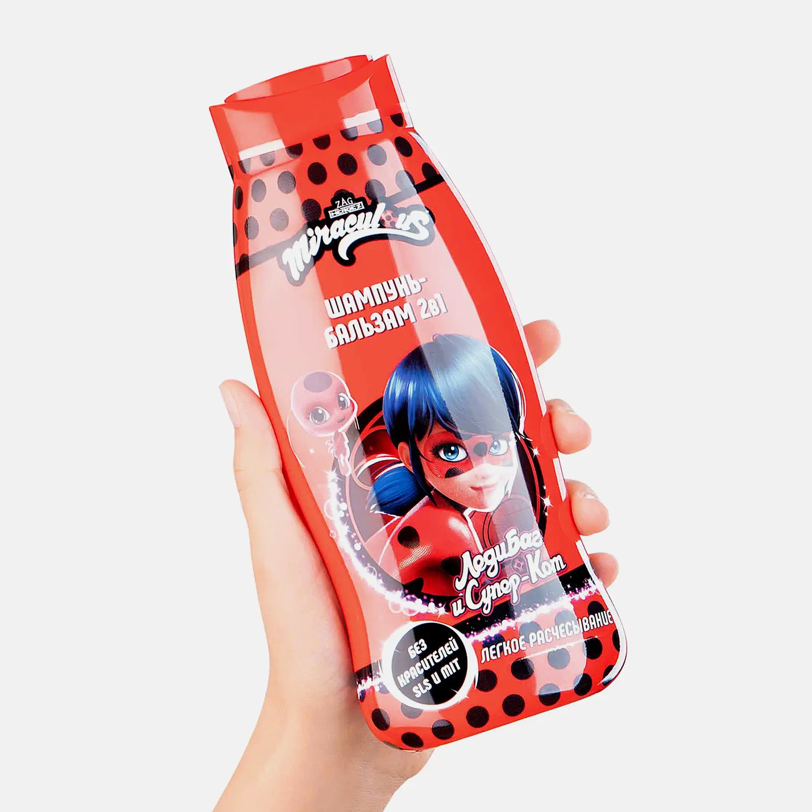 Шампунь-бальзам Леди Баг и Супер Кот детский 2в1 Чудесная Леди Баг 1+ 400мл