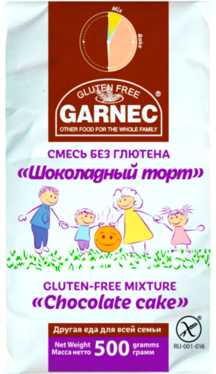 Смесь Garnec для торта Шоколадная без глютена 500г — в каталоге на сайте  сети Магнит | Краснодар