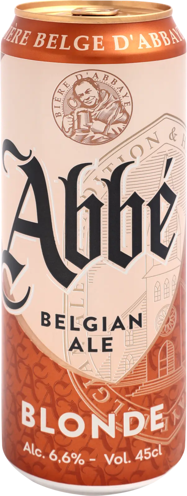 Изображение товара Пивной напиток Abbe Blonde светлый пастеризованное 6.6% 450мл