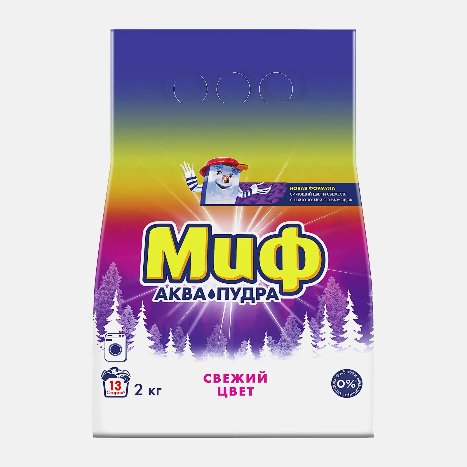 Стиральный порошок Миф 3в1 Свежий цвет Автомат 2кг