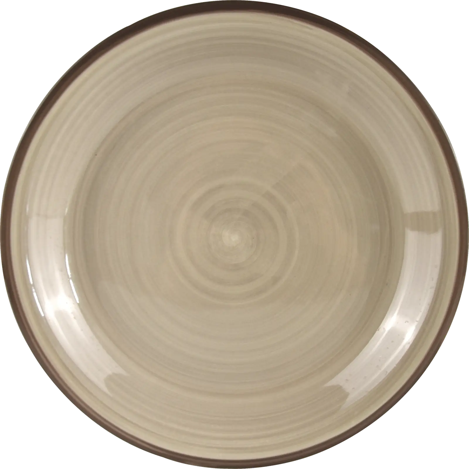 Тарелка обеденная бежевая керамика d-27см